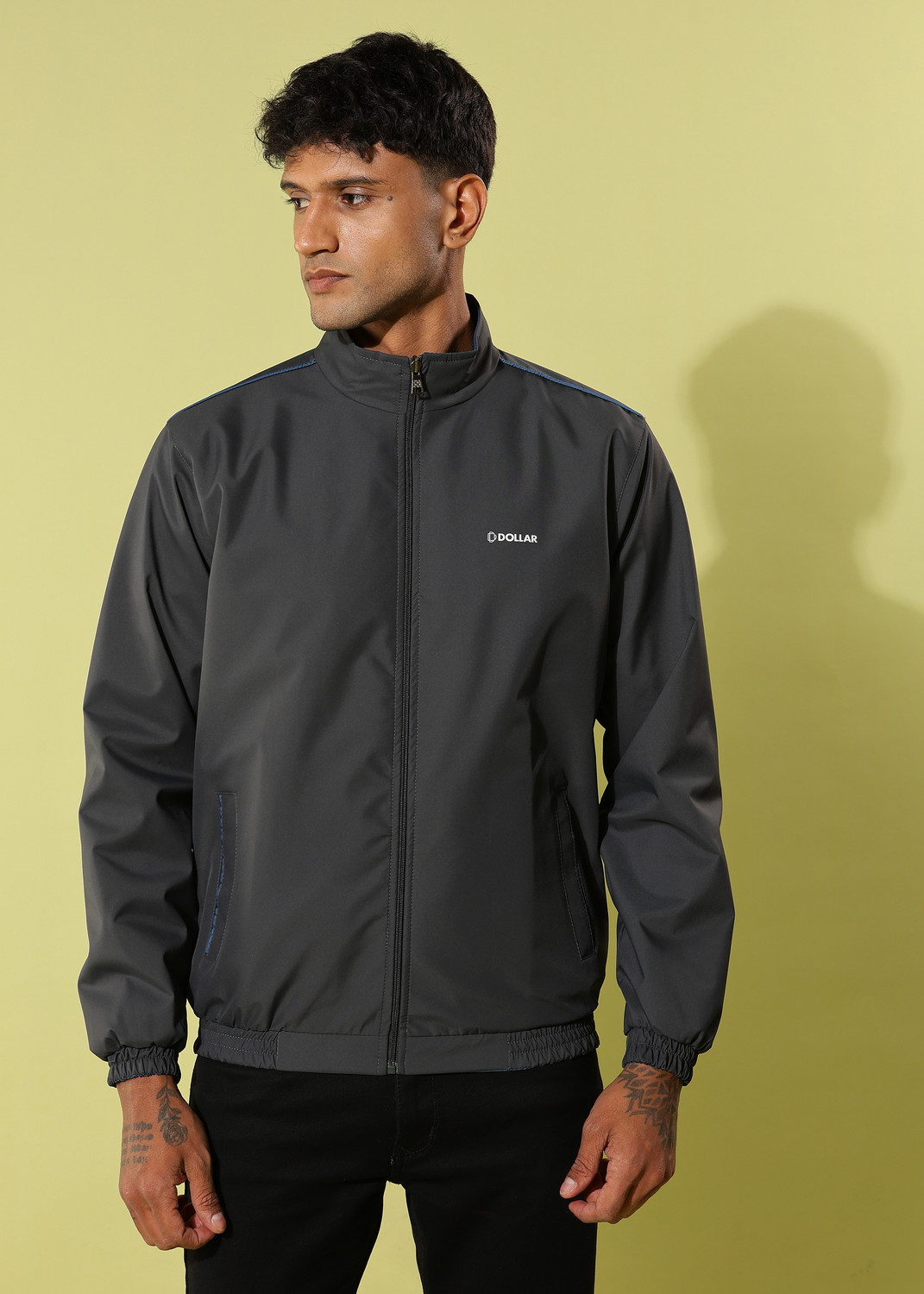 Image of Dollar Lightweight Open Front Solid Men Wind Cheater