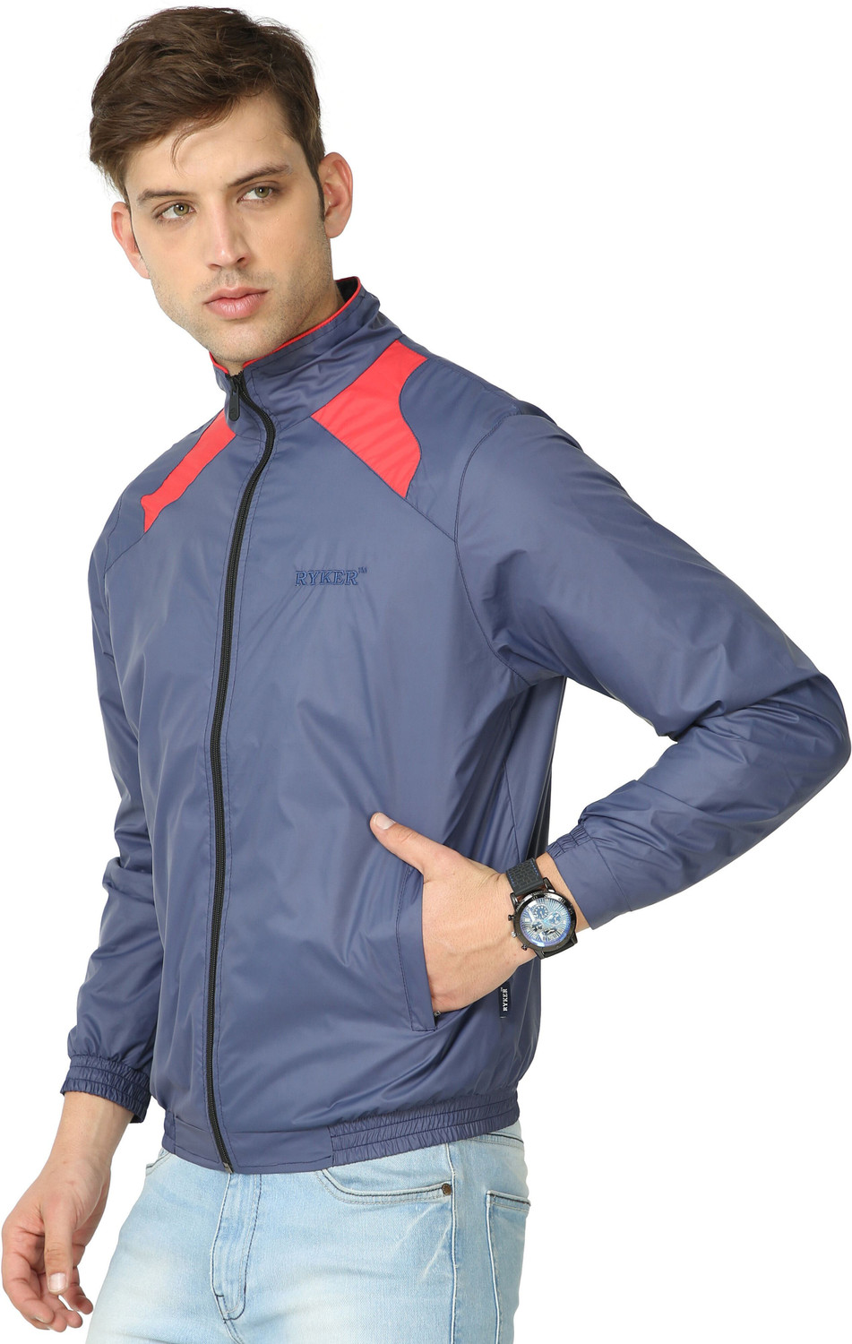 Image of Ryker Solid Men's Windcheaters Jacket Regular Fit Solid Men Wind Cheater