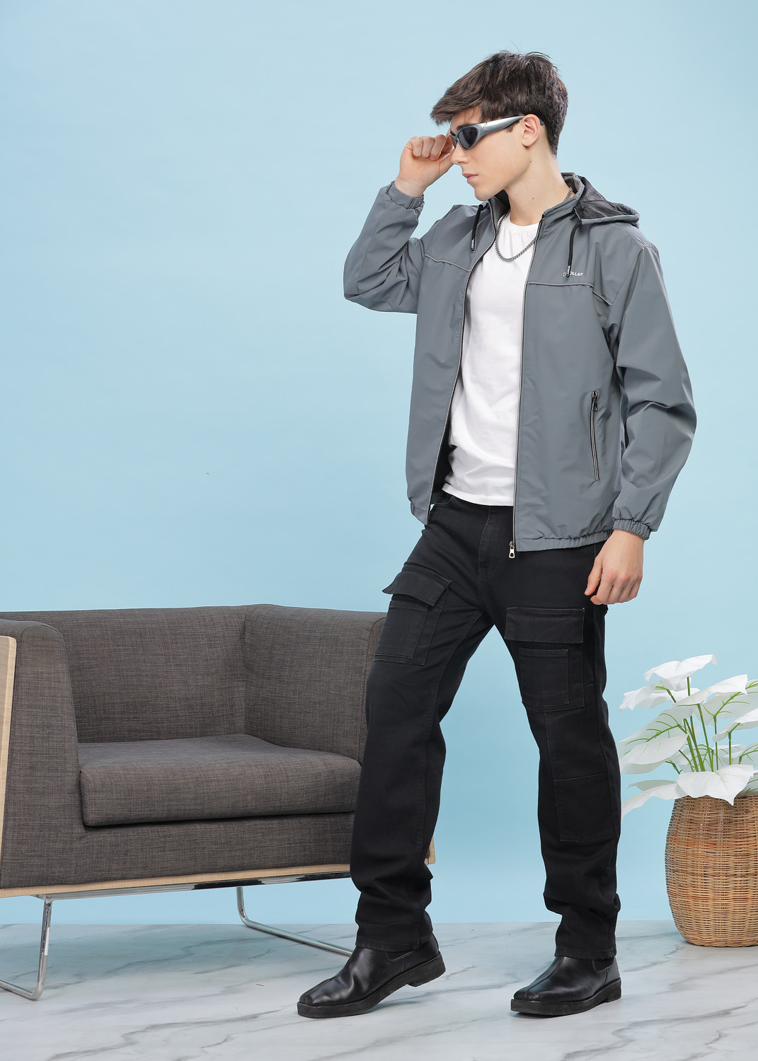 Image of Dollar Solid Men Wind Cheater