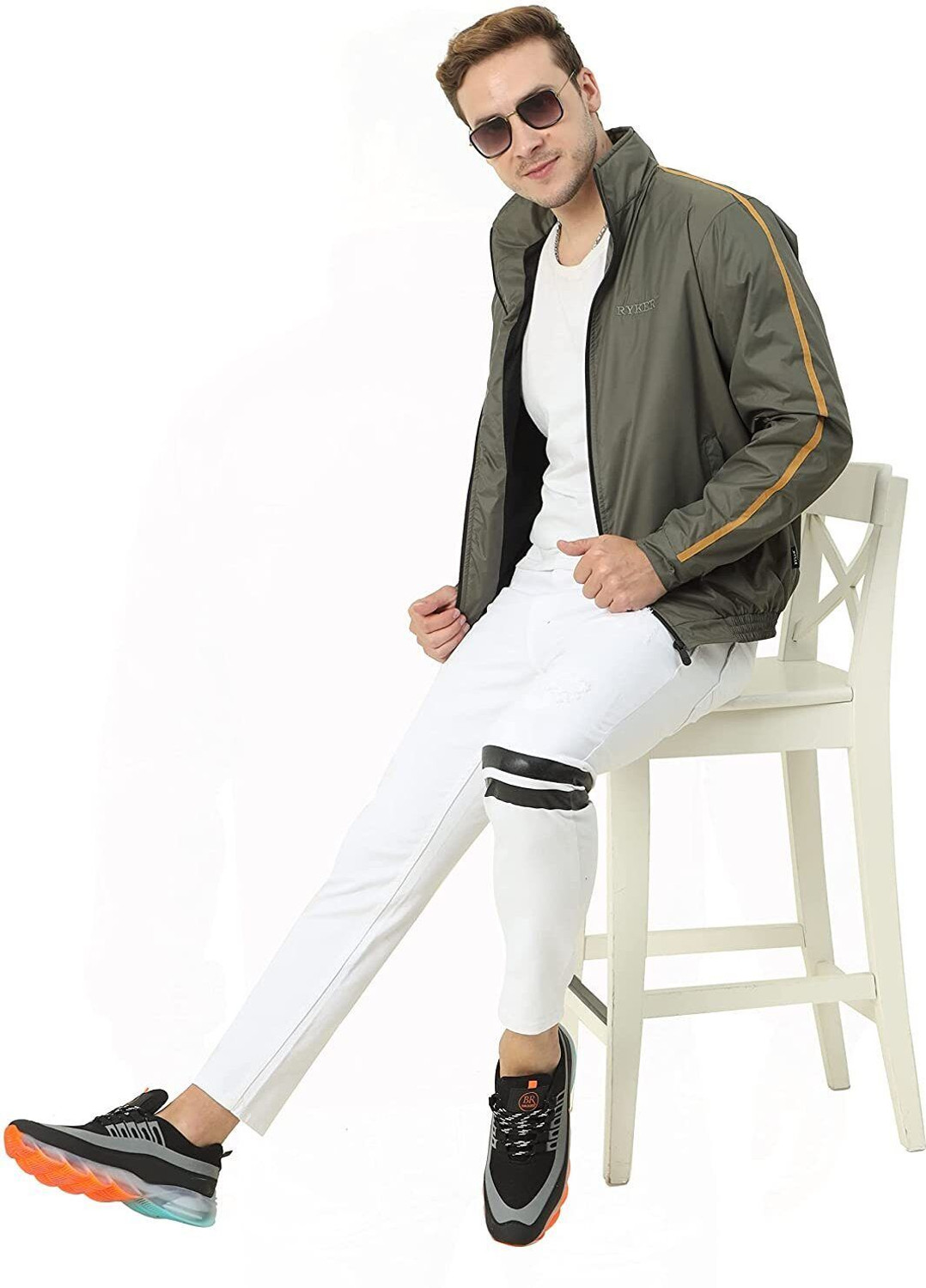 Image of Ryker Men's Solid Windcheater Outdoor Sporty Jacket Solid Men Wind Cheater