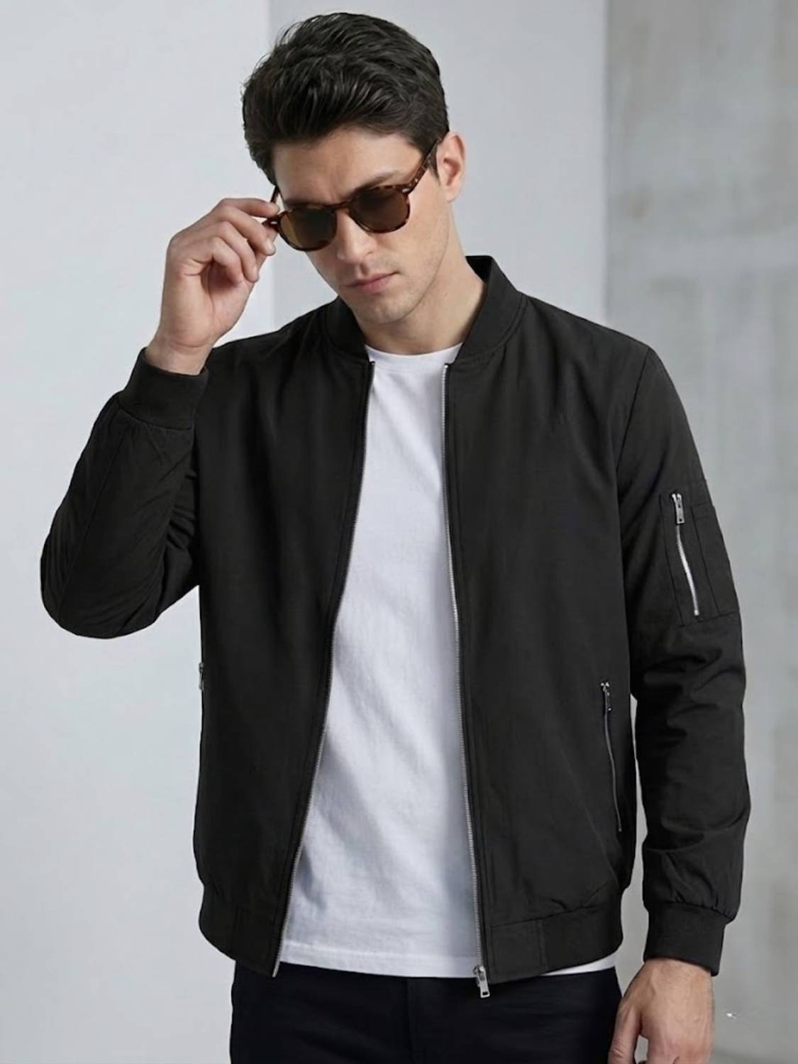 ジャケット・アウター yummmy Mia Fashion Men's Summer Jacket Full Sleeves Zipper - UV