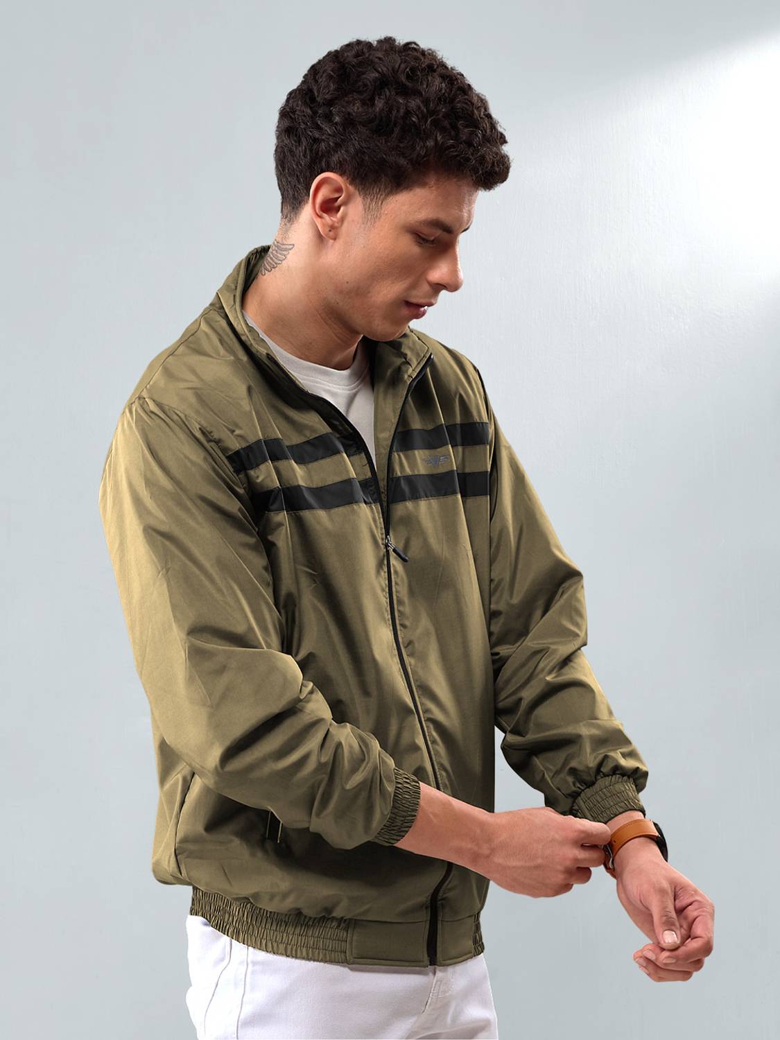 Lux Venus 903 Striped Designed Windcheater Jacket Striped Men Wind