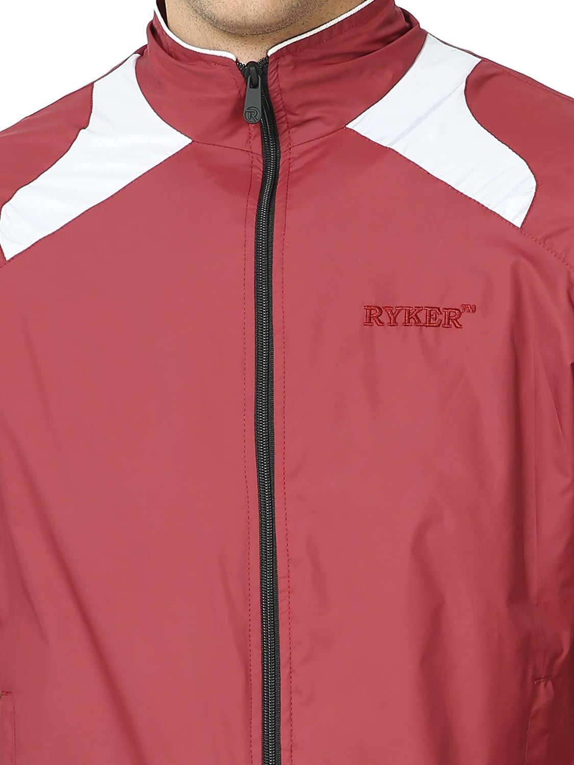 Image of Ryker Solid Men's Windcheaters Jacket, Casual Outdoor Windbreaker Regular Fit Solid Men Wind Cheater