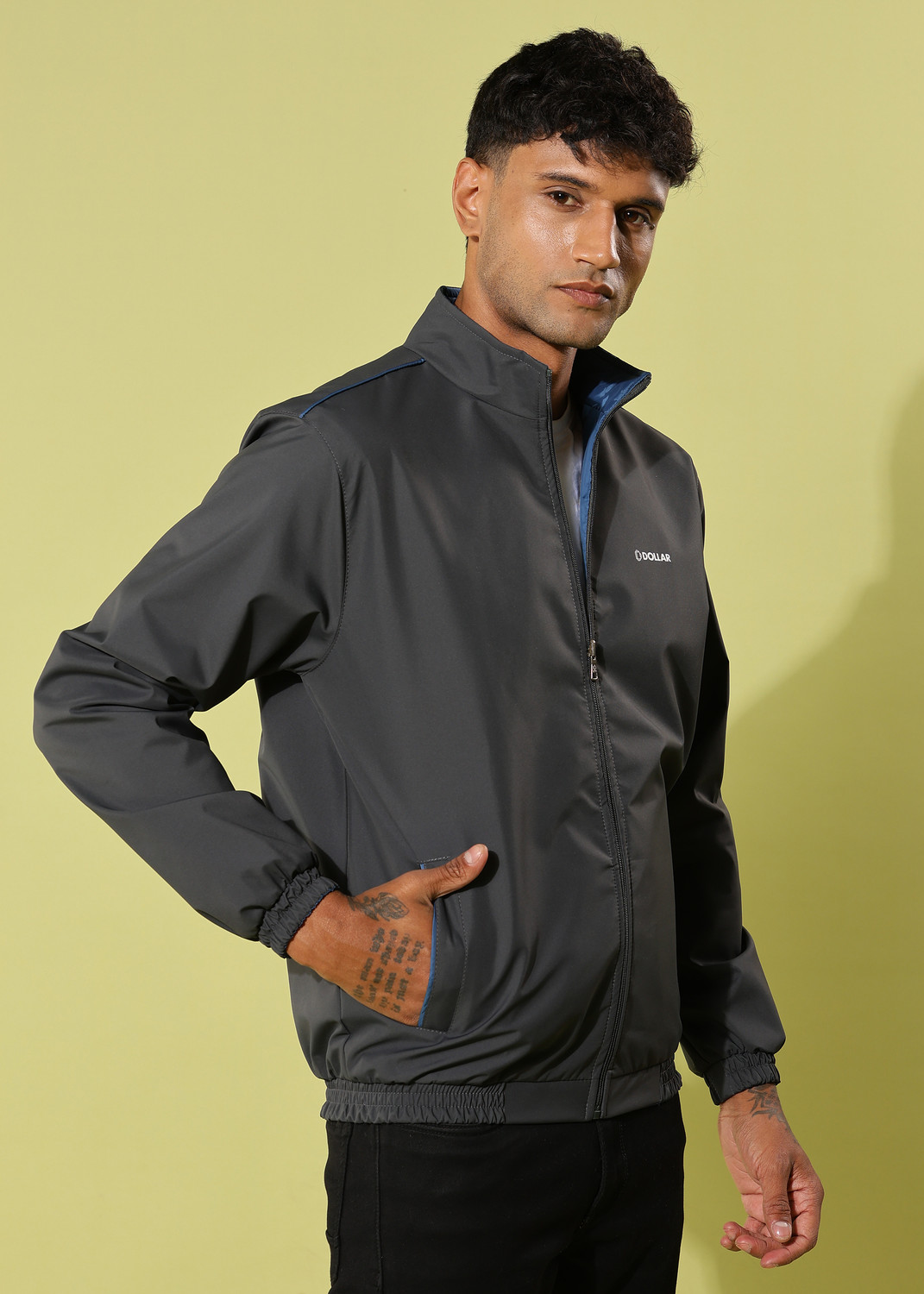 Image of Dollar Lightweight Open Front Solid Men Wind Cheater