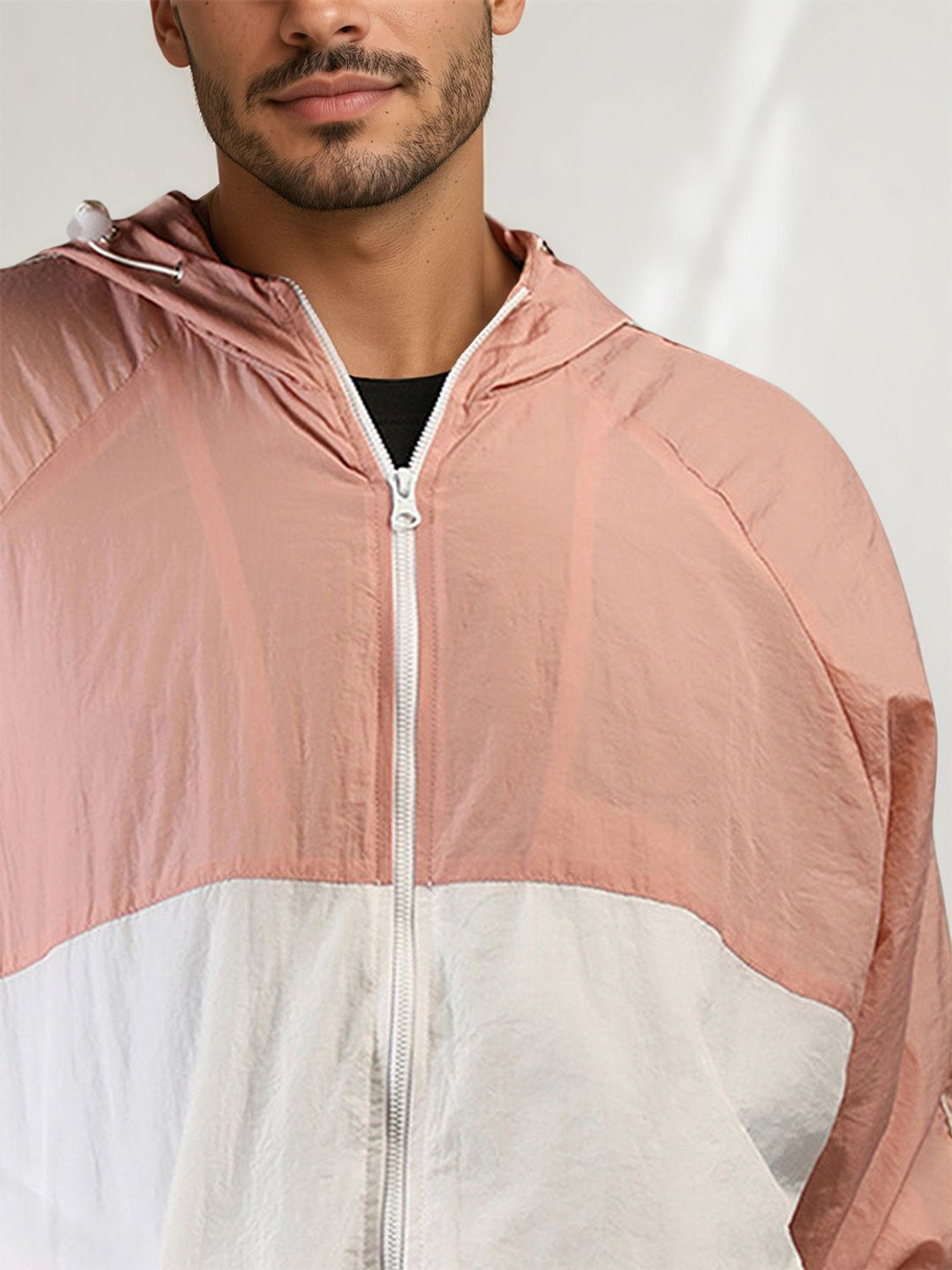 Image of CHKOKKO Men Windcheater Colorblock Men Wind Cheater