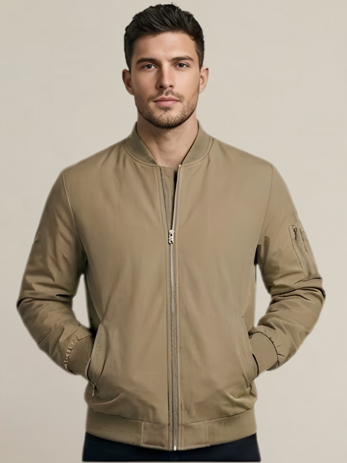Image of IANDT Men's Sunscreen Anti-Tan Casual Lightweight Jacket Solid Men Wind Cheater