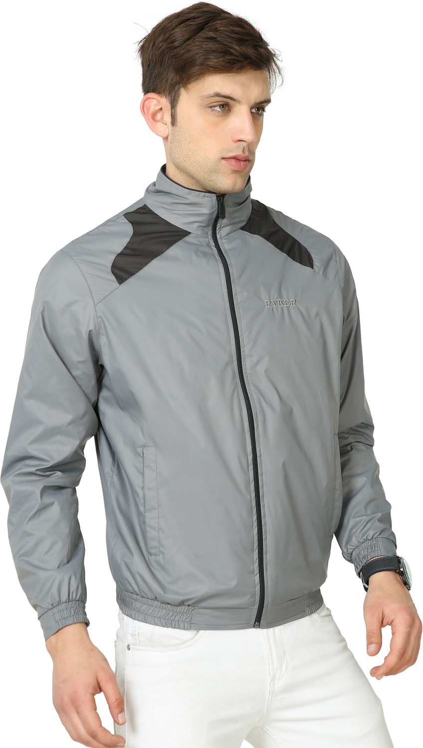 Image of Ryker Solid Men's Windcheaters Jacket Regular Fit Solid Men Wind Cheater