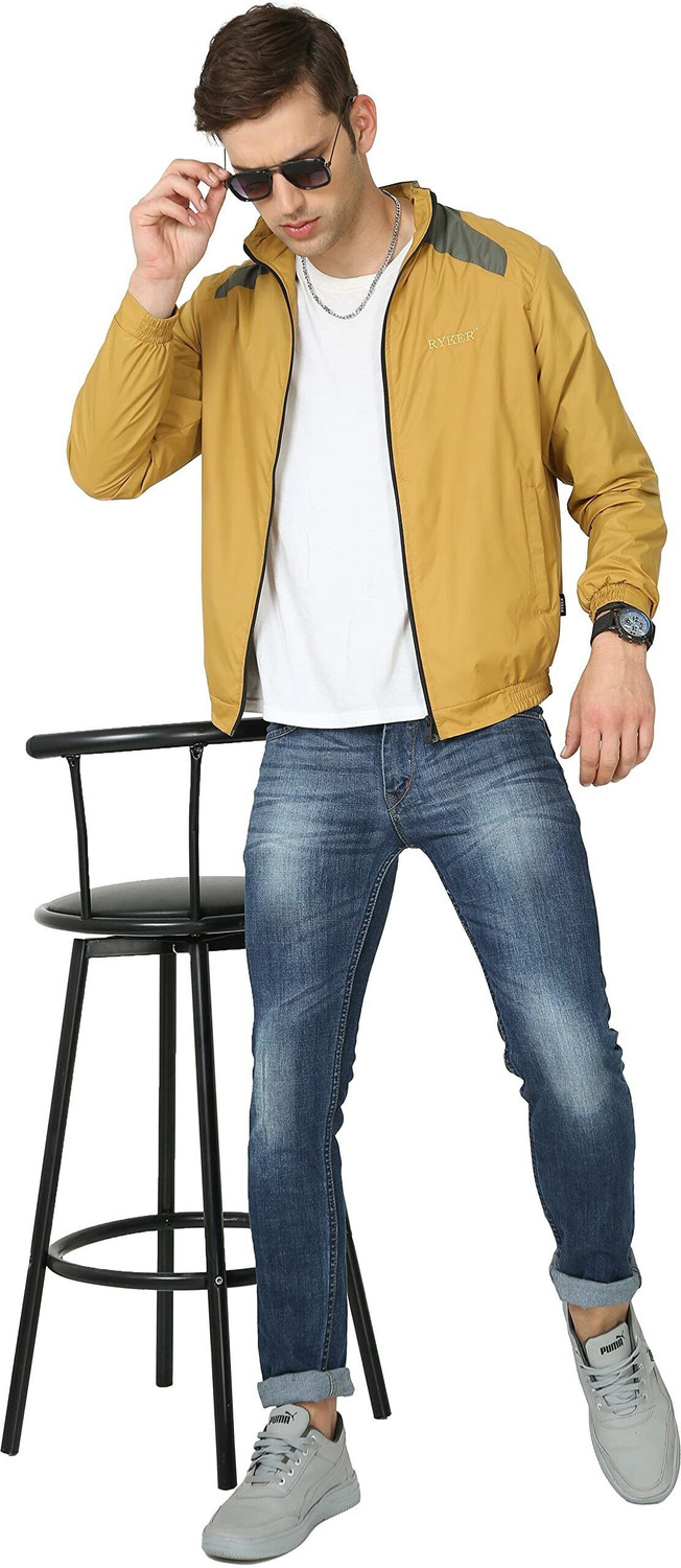 Image of Ryker Solid Men's Windcheaters Jacket Regular Fit Solid Men Wind Cheater