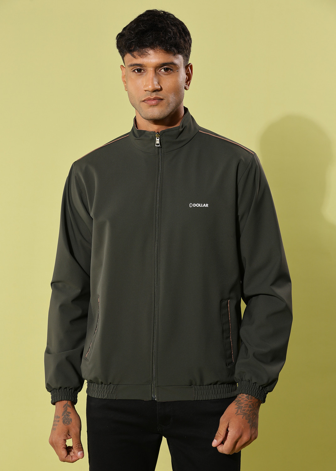 Image of Dollar Reversible Lightweight Open Front Solid Men Wind Cheater
