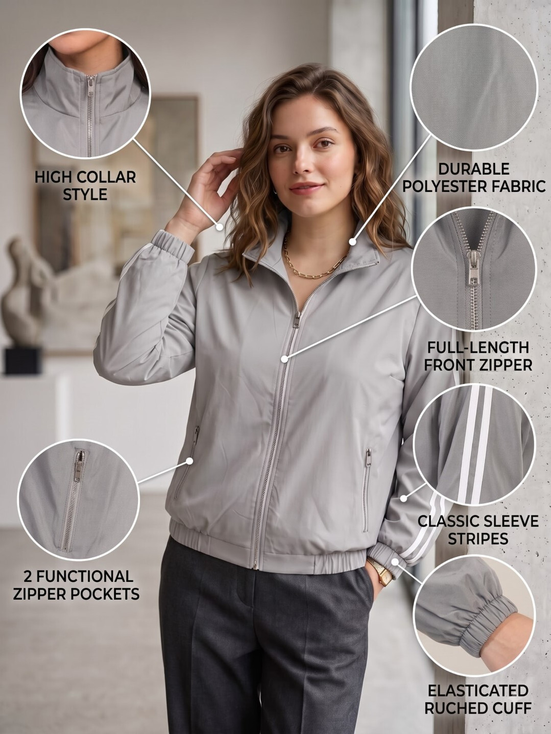 Image of Siddhant Fashion Solid Women Wind Cheater