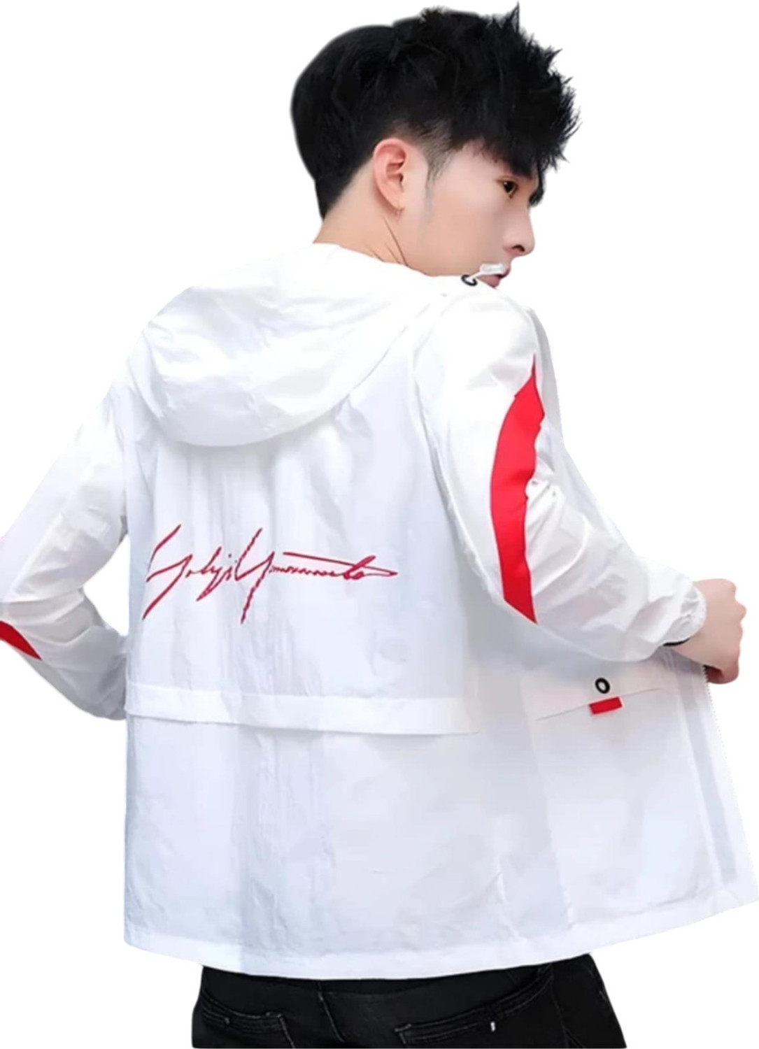 Image of MATIKA MENS STYLISH JACKET Striped Men Wind Cheater