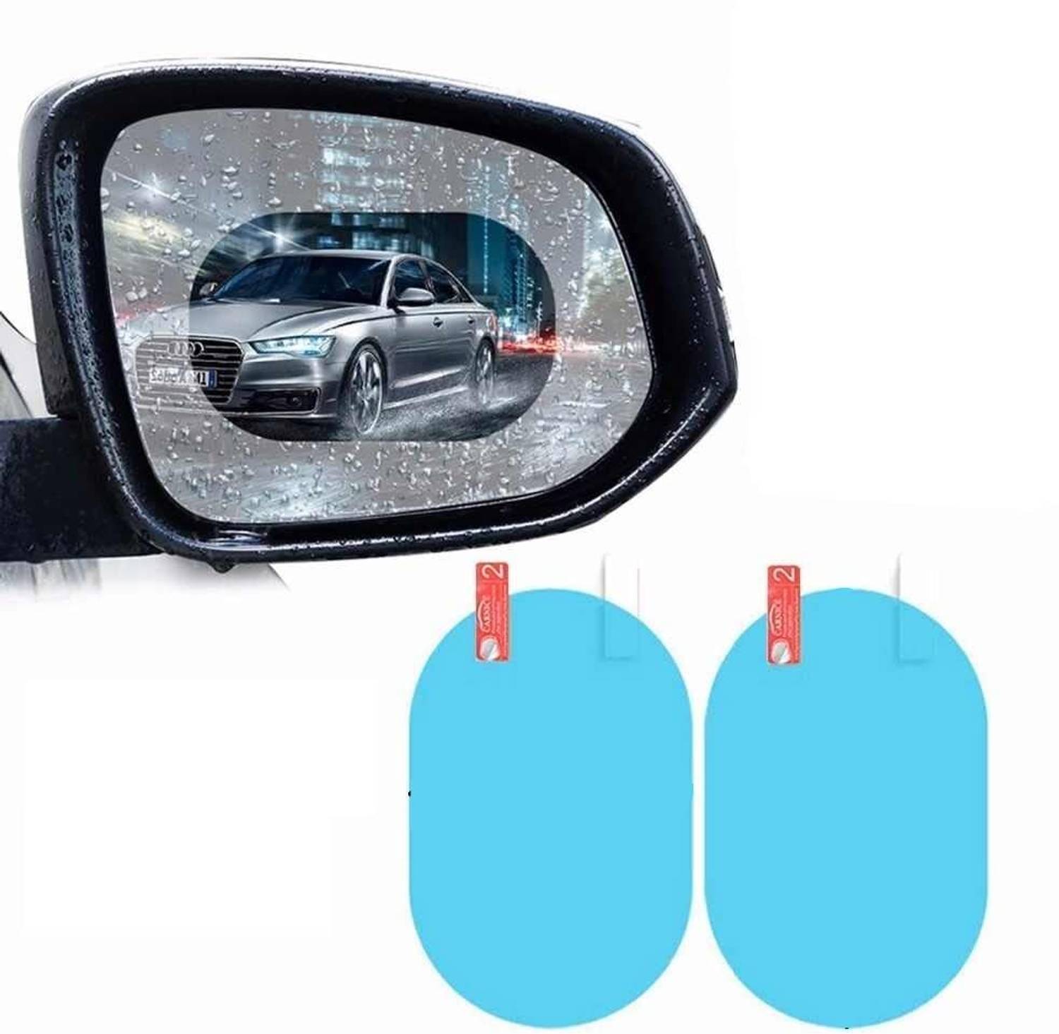 ARDAKI Car Clear Vision Essential: Rear-View Mirror Waterproof Anti-Fog Film Rainproof Car Mirror Rain Blocker