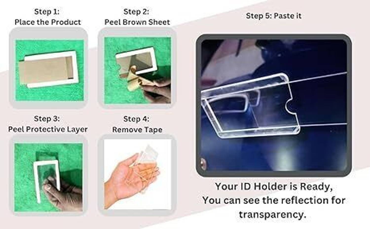 BladeX Transparent Card Holder for Car Windshield, Glass and All 4Wheelers Pack of 1 Windshield Wiper Puller