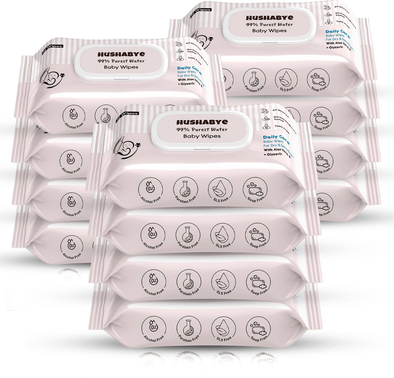Hushabye Soft Baby Wet Wipes with AloeVera And Glycerin - Image 1
