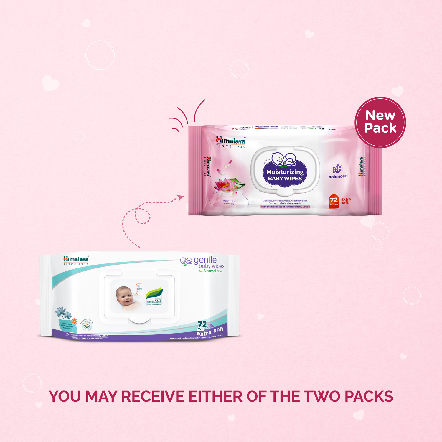 Image of HIMALAYA Moisturizing Baby Wipes - 72 Wipes (Pack of 4 - 288 Wipes)