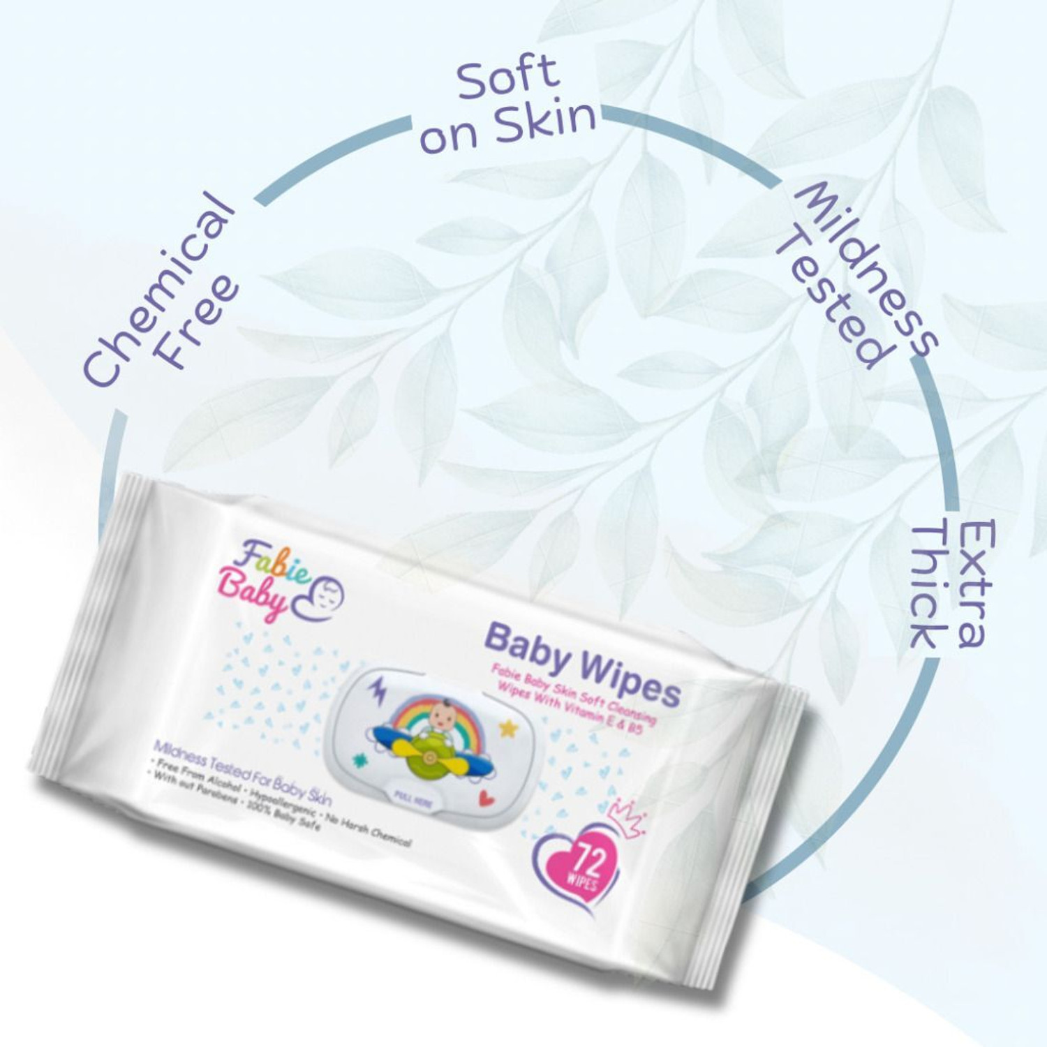 Image of Fabie Baby Skinsoft Baby Wipes- 72 Wipes (Single Pack)