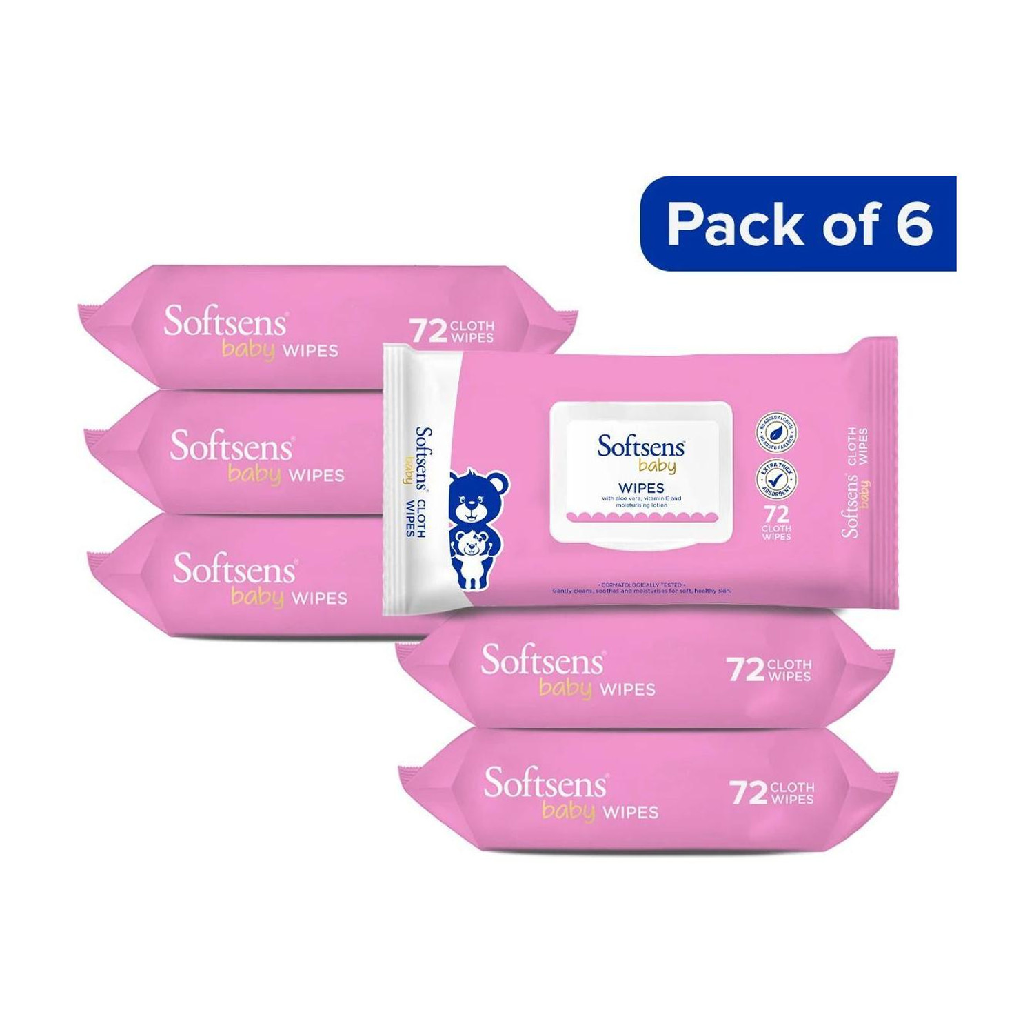 Softsens Baby Wipes With Aloe Vera & Moisturising Lotion