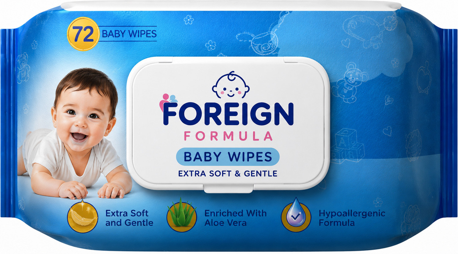 Image of Foreign Formula PREMIUM GENTLE BABY WET WIPES