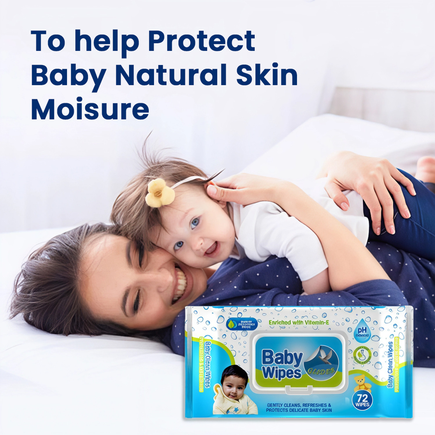 Image of GLIDER Baby Wipes with Fliptop |Aloe Vera & Vitamins|Paraben & Alcohol Free| Pack of 6