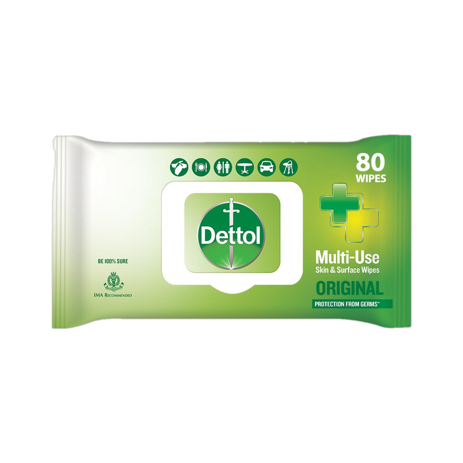 Image of Dettol Germ care Wet Wipes|Soft on Skin|For Skin & Surfaces|Moisture Lock Lid