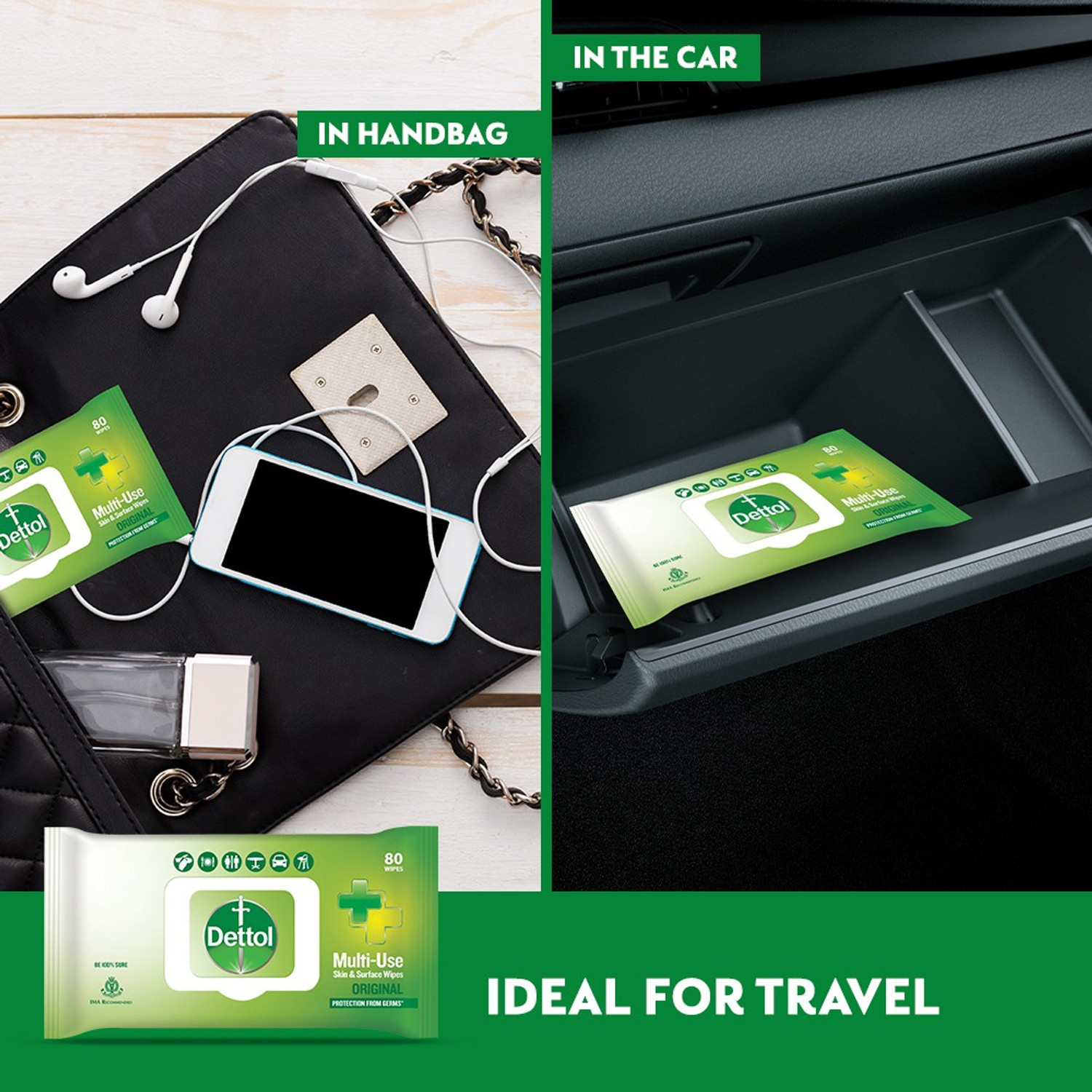 Image of Dettol Germ care Wet Wipes|Soft on Skin|For Skin & Surfaces|Moisture Lock Lid