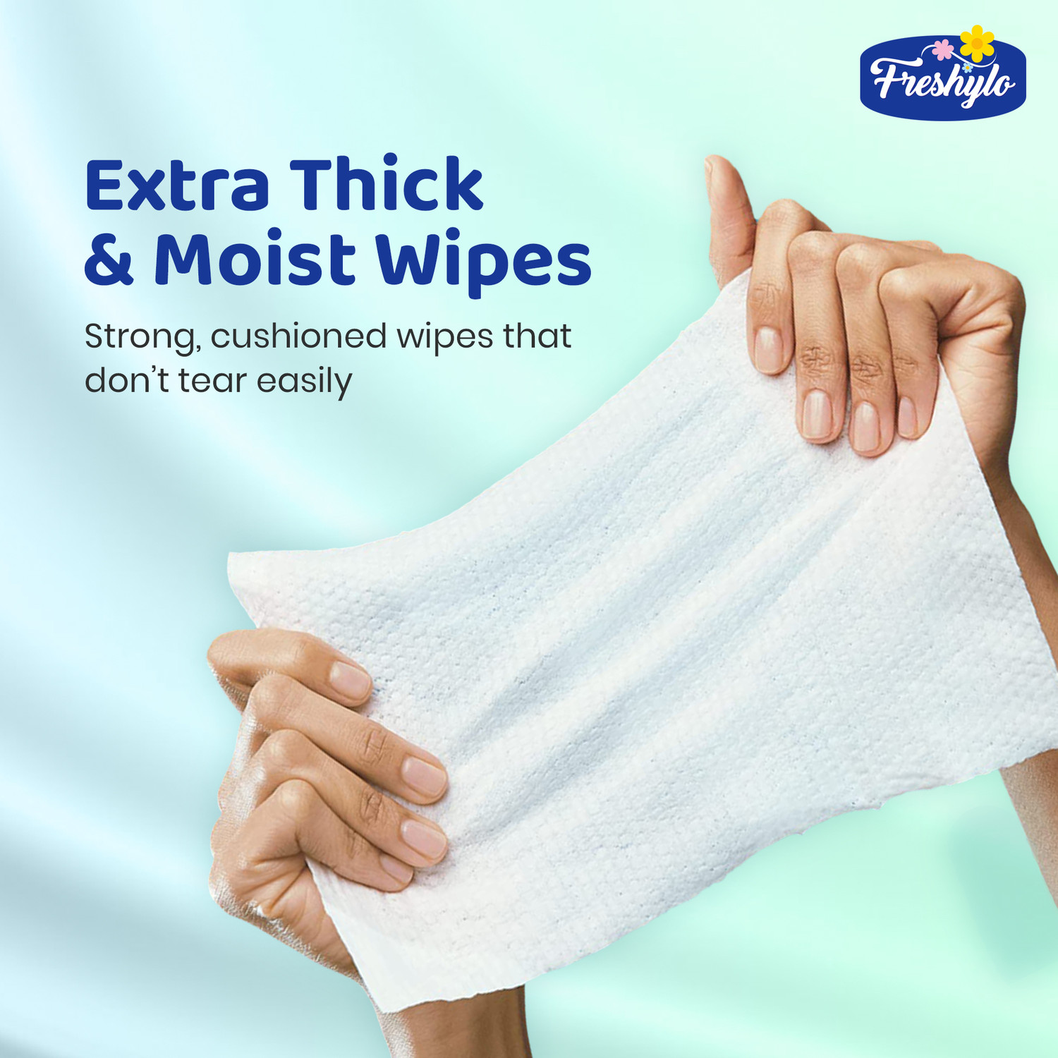 Image of Freshylo Baby Wipes with Lid & 99% Purified Water | pH-Balanced Wet Tissues, Pack of 5