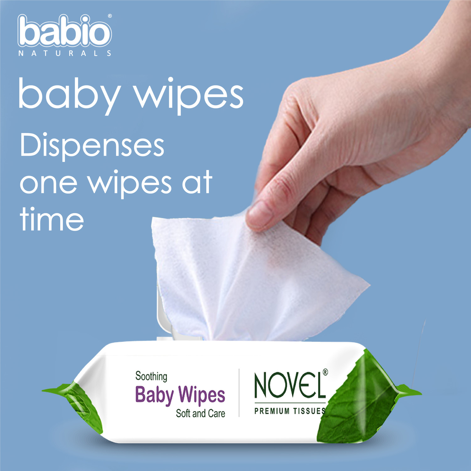 Image of NOVEL Baby Wipes 72 Sheets pack of 6 | with Lid