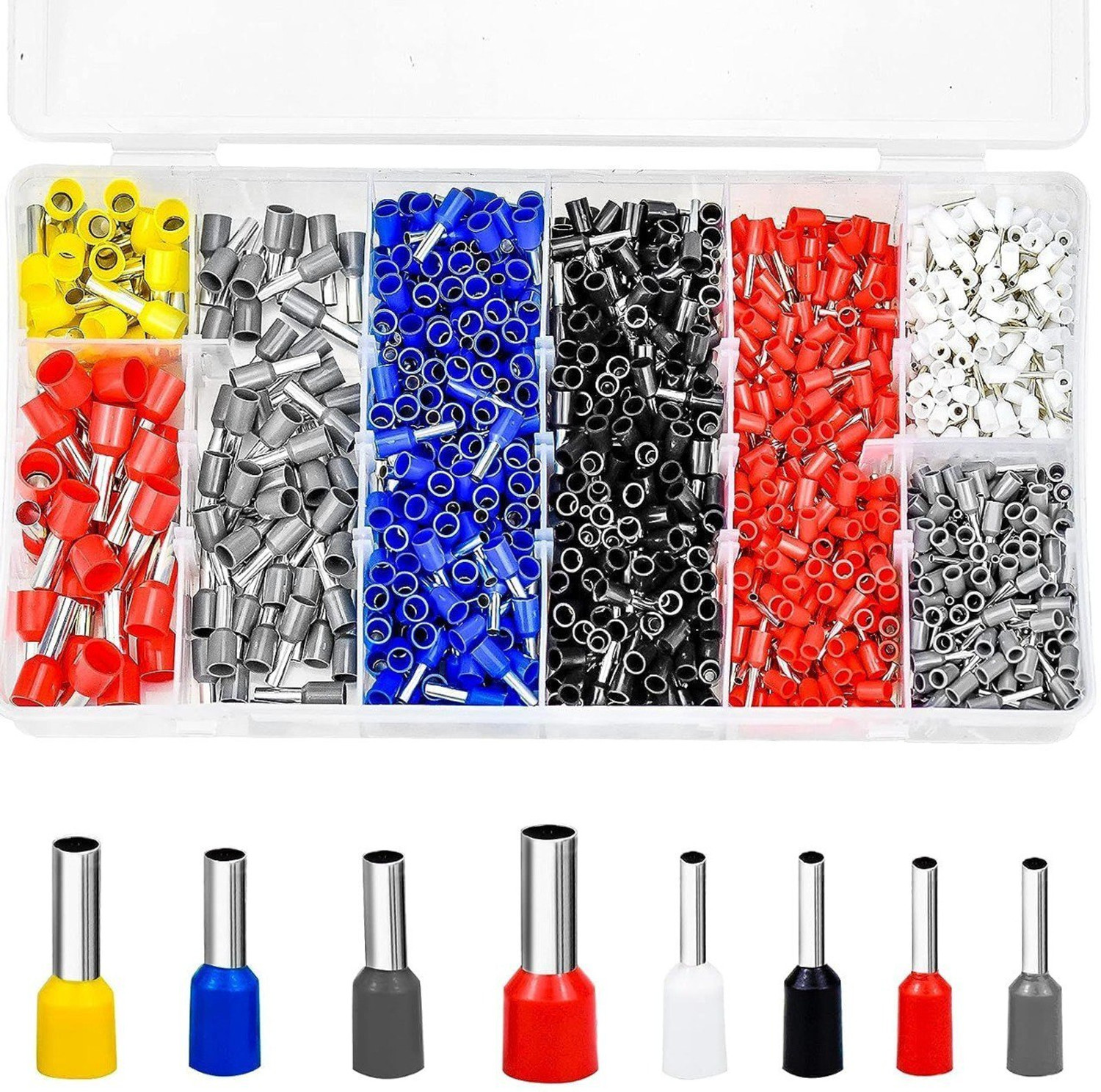 Image of JANCOM 1200PCS Ferrules & Crimper kit Terminal Wire Crimping Tool Kit Manual Wire Crimper Wire Connector
