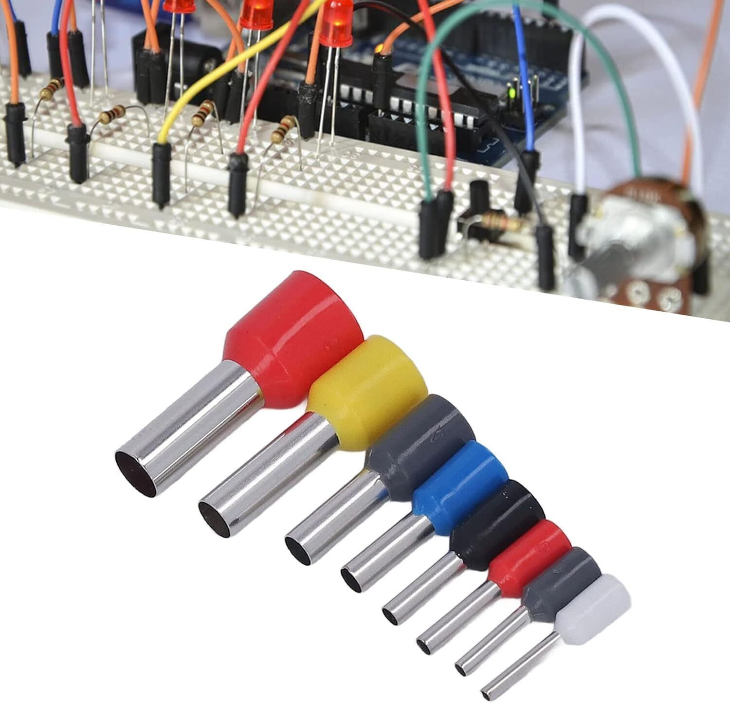 Image of SHUBHPETAL 1200PCS 6 Colors 8 Sizes VE Terminal Electrical /Electronic Wire Connectors pin Electrical /Electronic Wire Connectors pin Wire Connector