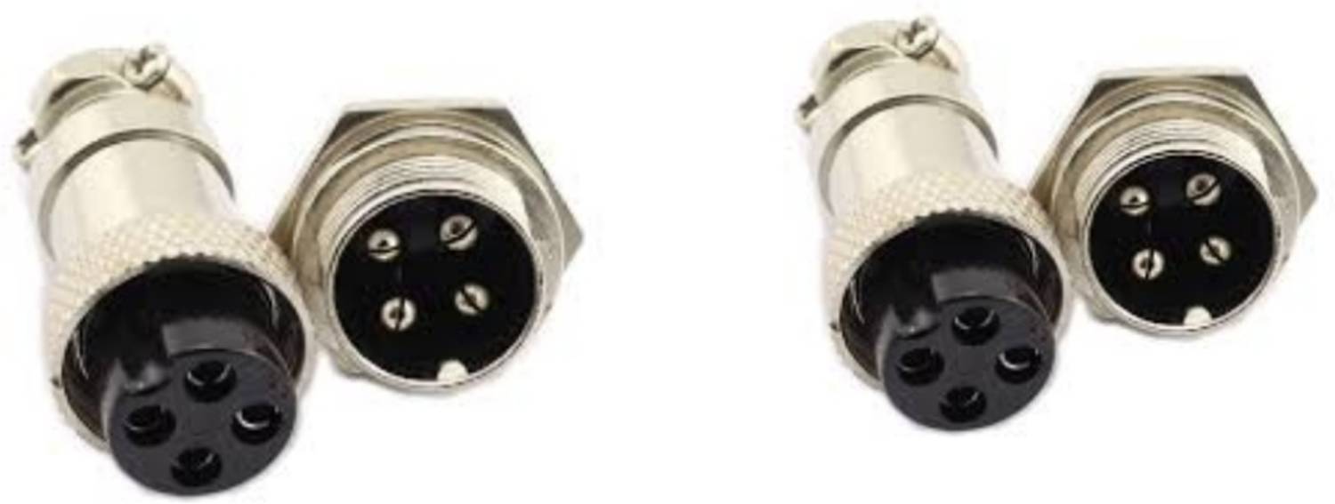 AirSoft 4 PIN cr Male Female Panel Metal Aviation Wire Connector Plug CNC(4pin)PAIR OF2 MRS Wire Connector