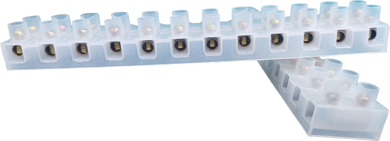Image of Hinox Electronics H Type Terminal Strip 12 Position 10A 2 Row Screw Terminal Barrier Block Wire Connector