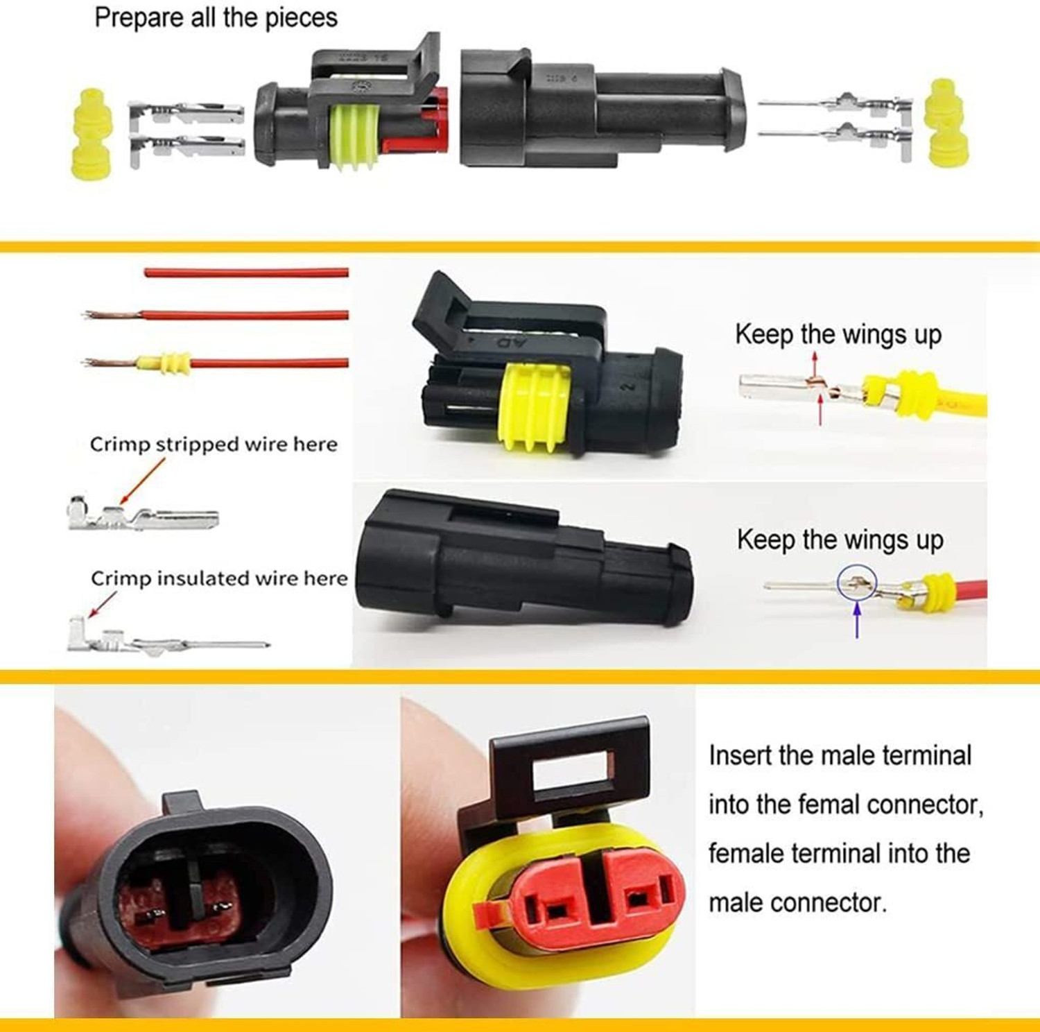 Image of ELEPHANTBOAT Waterproof Car Electrical Connector Terminals Automotive Electric Connector Wire Connector