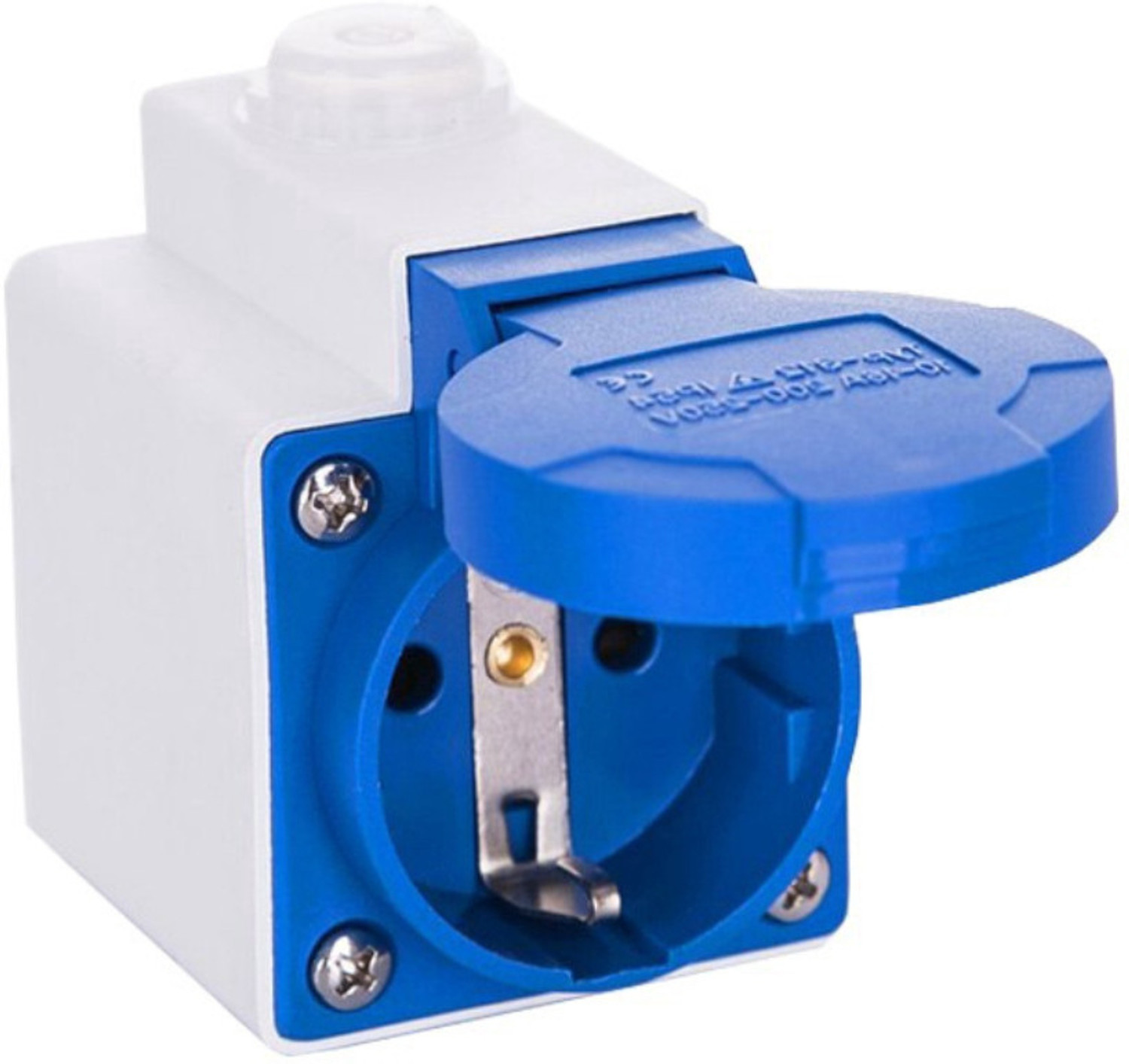 Image of DECENT AIR SYSTEM Schuko (2P+E) 16A 250V IP54 Wall Mounted Industrial Plug Socket Wire Connector