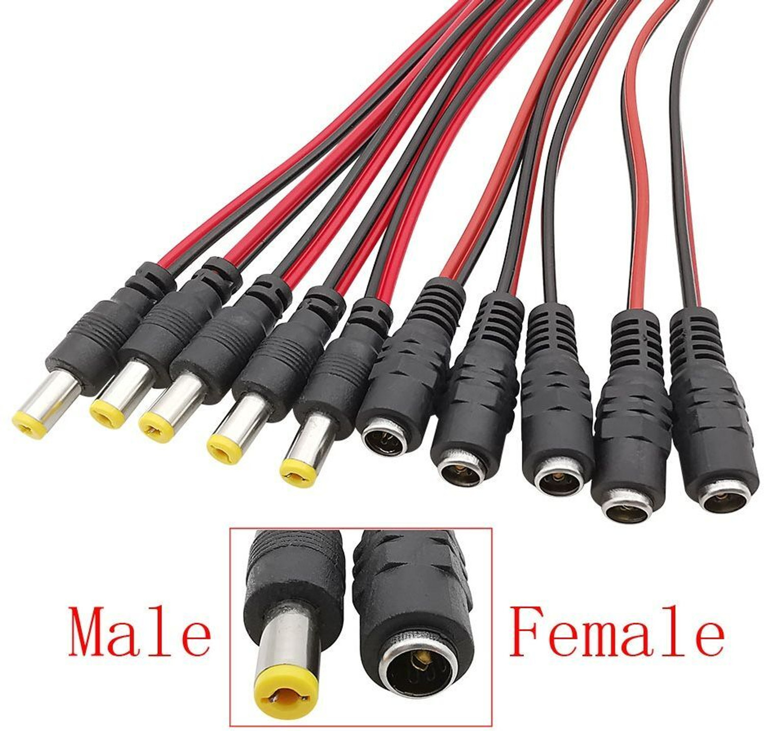 Image of bectro dcmalefemale connectors Wire Connector