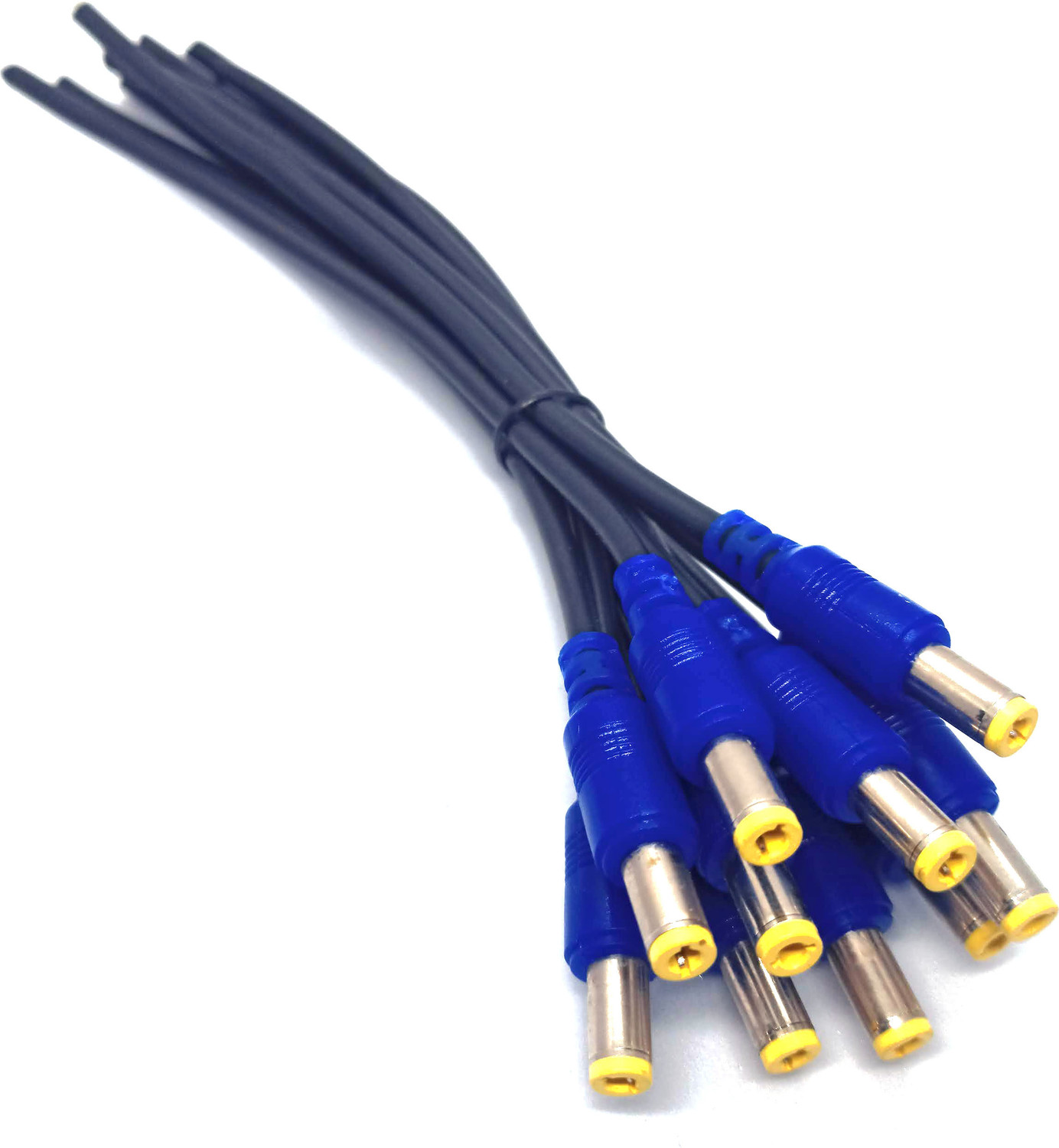 Image of TAAPSEE (20pack) 10 Pieces BNC Cable (Blue) and 10 Pieces DC Power Male (Blue) Cables for Surveillance CCTV Camera Wire Connector