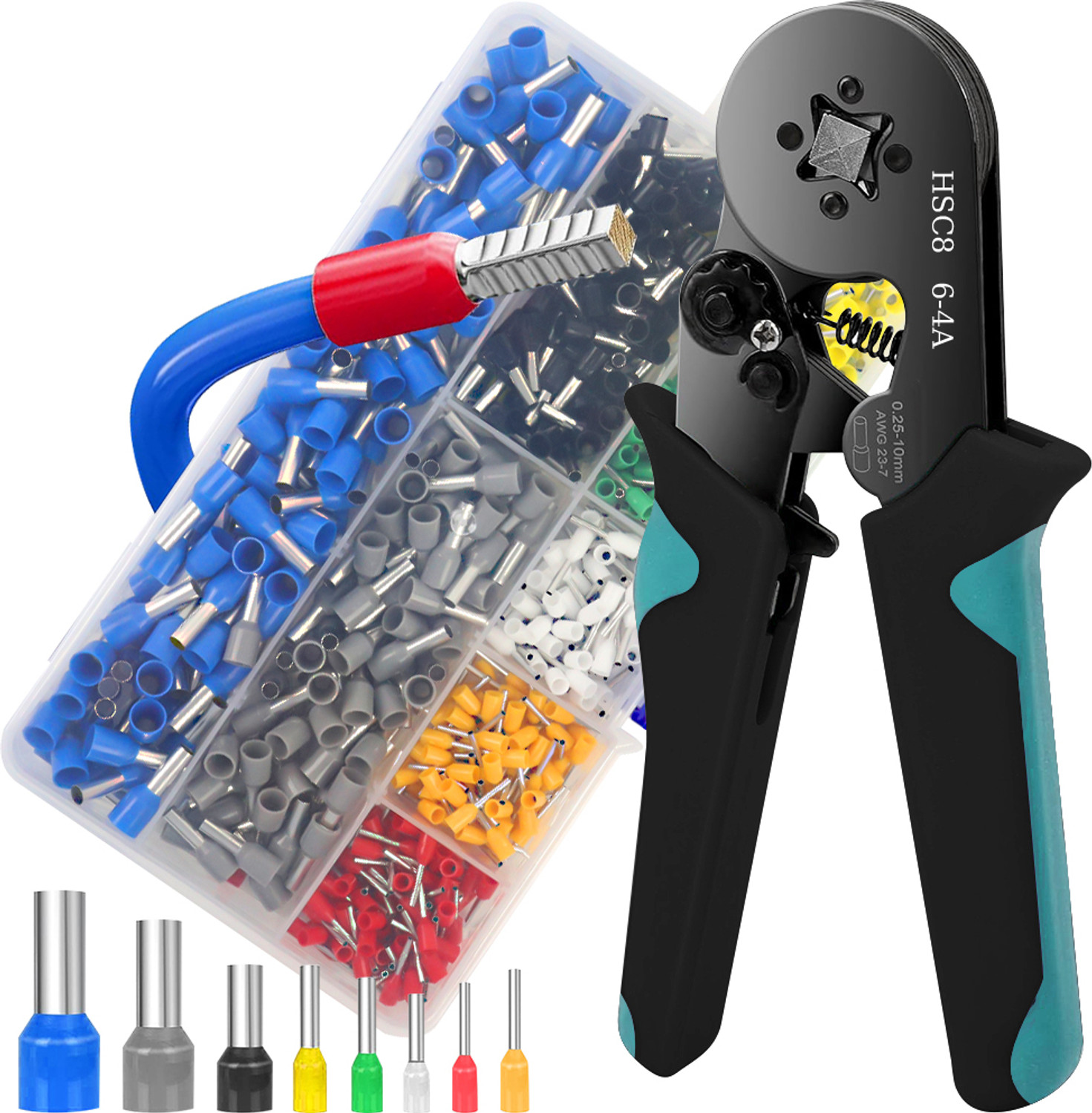 Image of Zomei Wire Crimp Connectors Kit with Wire Stripper 800 Pieces Pigtail Wire Connector