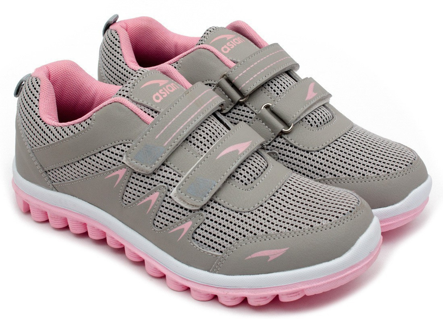 Image of asian Fashion-02 Grey Pink Walking Shoes,Gym Shoes,Casual Shoes,Training Shoes,Sports Shoes, Walking Shoes For Women