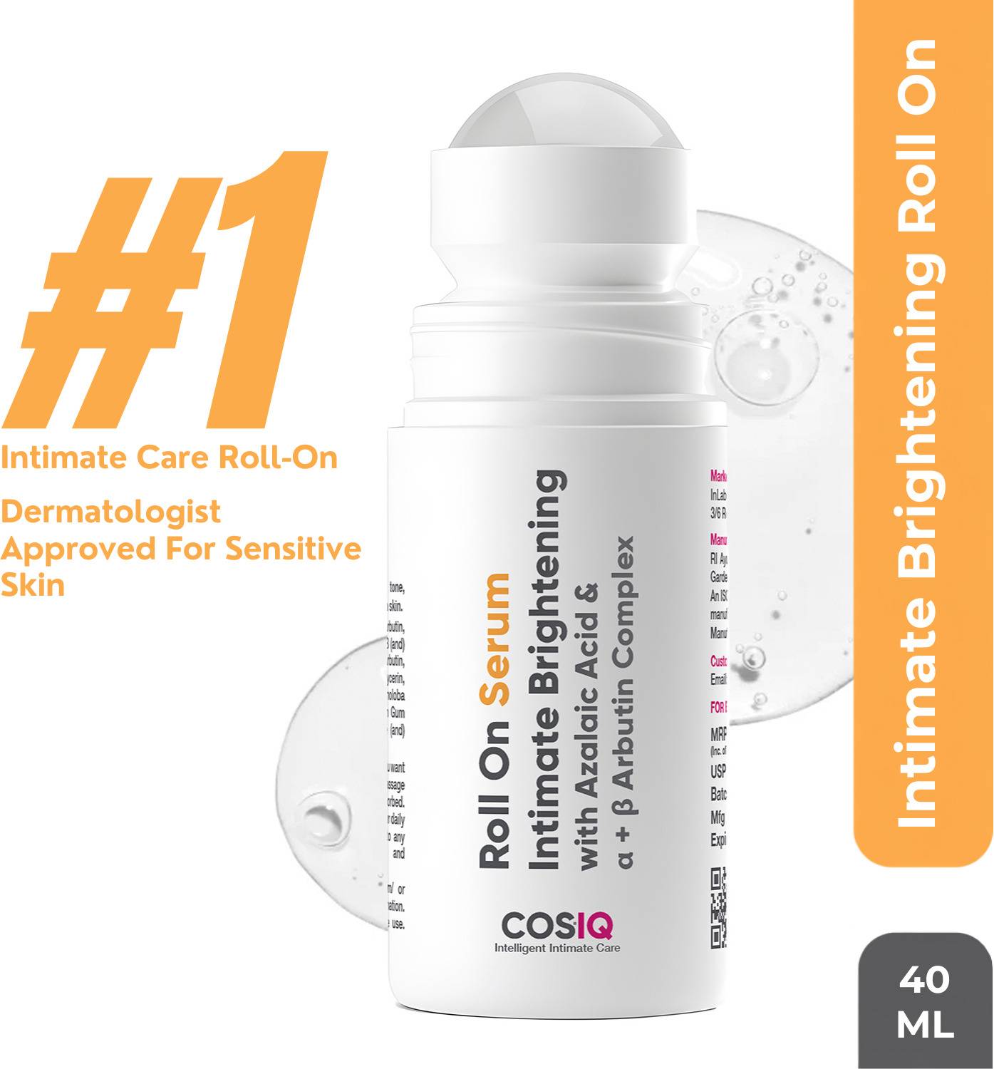 Cos-IQ Intimate Brightening Roll-On Serum 40ml - Image 1