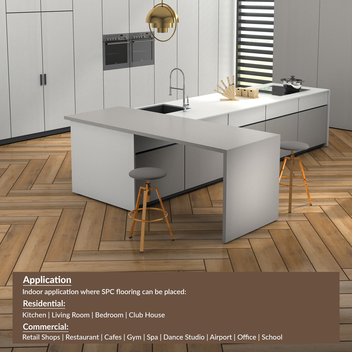 Image of Plantex SPC Flooring Planks /Click N Lock Wooden Flooring - 60 Square Feet /20 Tiles Engineerd Flooring