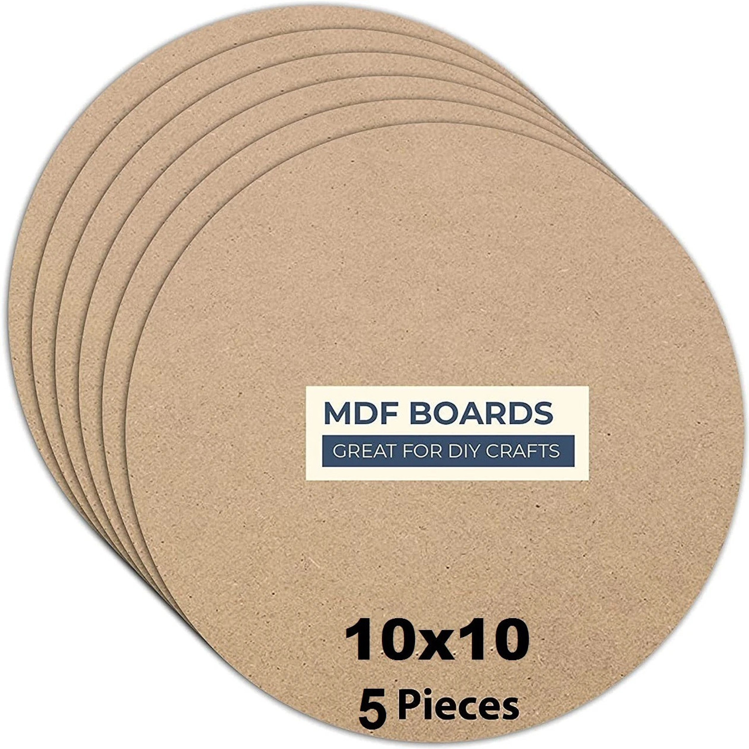 Image of DM SPECIALLY FOR SPECIALIST 10x10 Round Circle MDF Pine Wood 2.5mm Thick for Art and Craft Unfinished Ash Japanese Wood Veneer