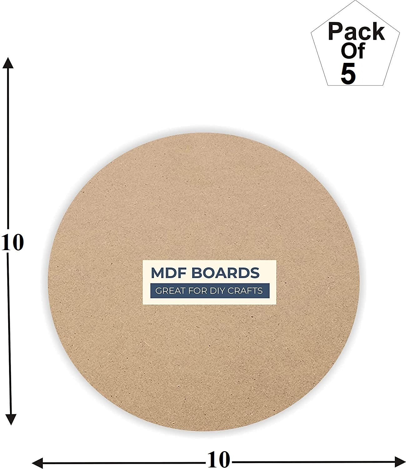 Image of DM SPECIALLY FOR SPECIALIST 10x10 Round Circle MDF Pine Wood 2.5mm Thick for Art and Craft Unfinished Ash Japanese Wood Veneer