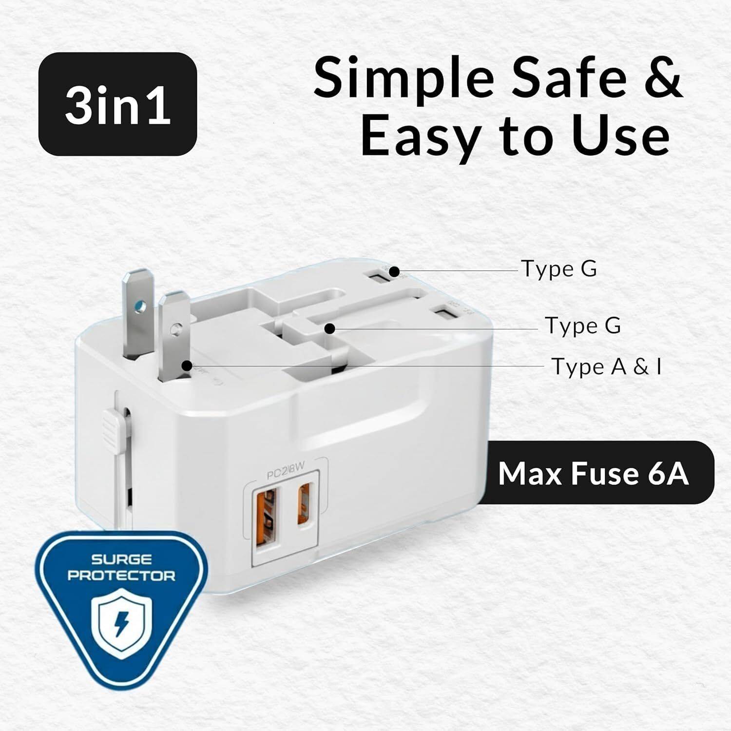 True Desire International Travel Adapter with GaN Charger - Image 3