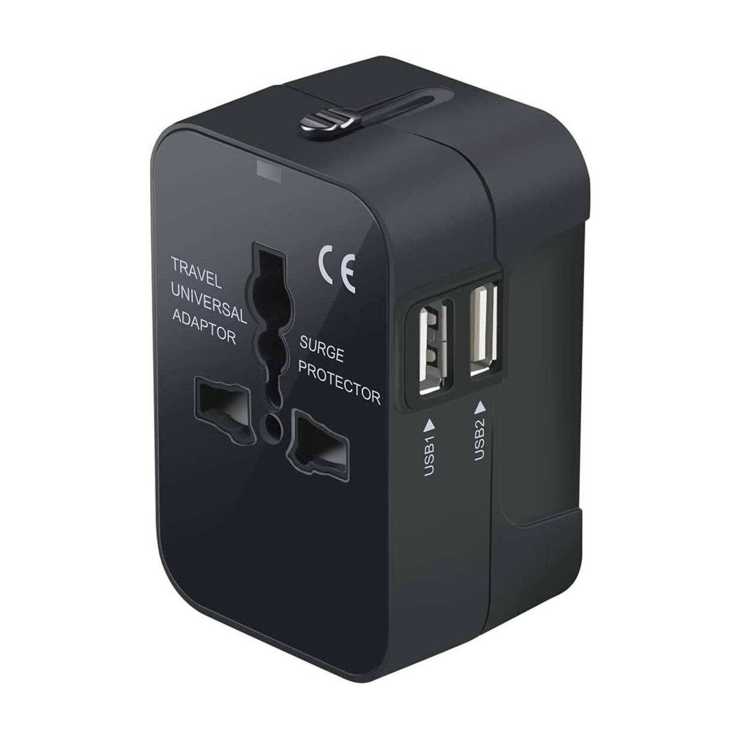 Jihaan Primium International All in One Worldwide Travel Adapter Outlet USB 2.1A100-250 Worldwide Adaptor