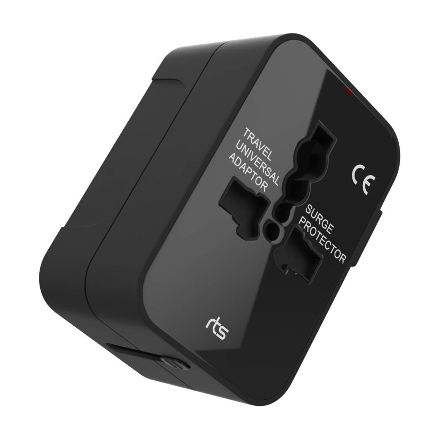 Image of RTS Universal Travel Adapter,Travel Plug Adapter Worldwide International Travel Worldwide Adaptor (Black)