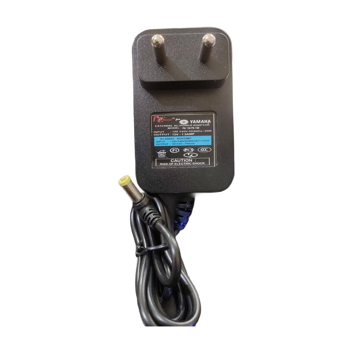 FOX MICRO Comptable Charger AC Adapter for Yamaha Musical Key Board Worldwide Adaptor