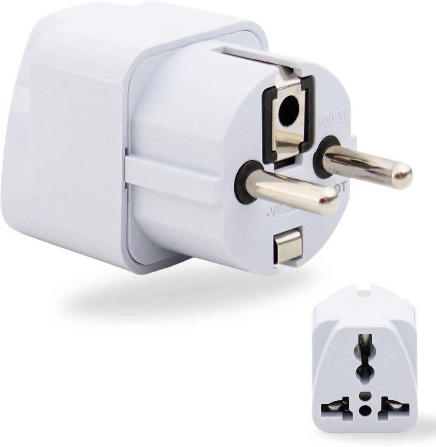 HI-PLASST (Pack of 1) Germany Schuko Plug India to Europe, 2pin to 3pin Converter Adapter Worldwide Adaptor