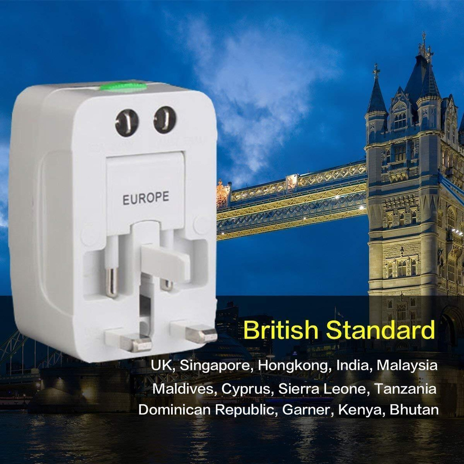Image of RTS Universal Travel Adapter with USB Port Worldwide Adaptor