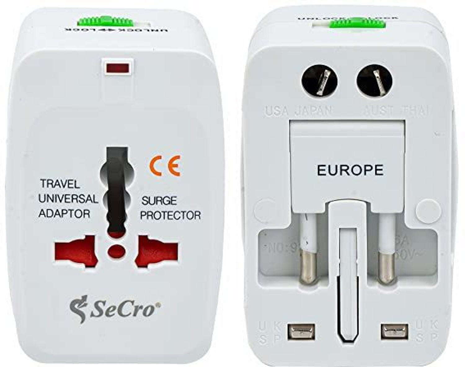 Image of Rhydin All in One USB Universal Worldwide Travel Adapter Plug for Laptops, Cameras Worldwide Adaptor