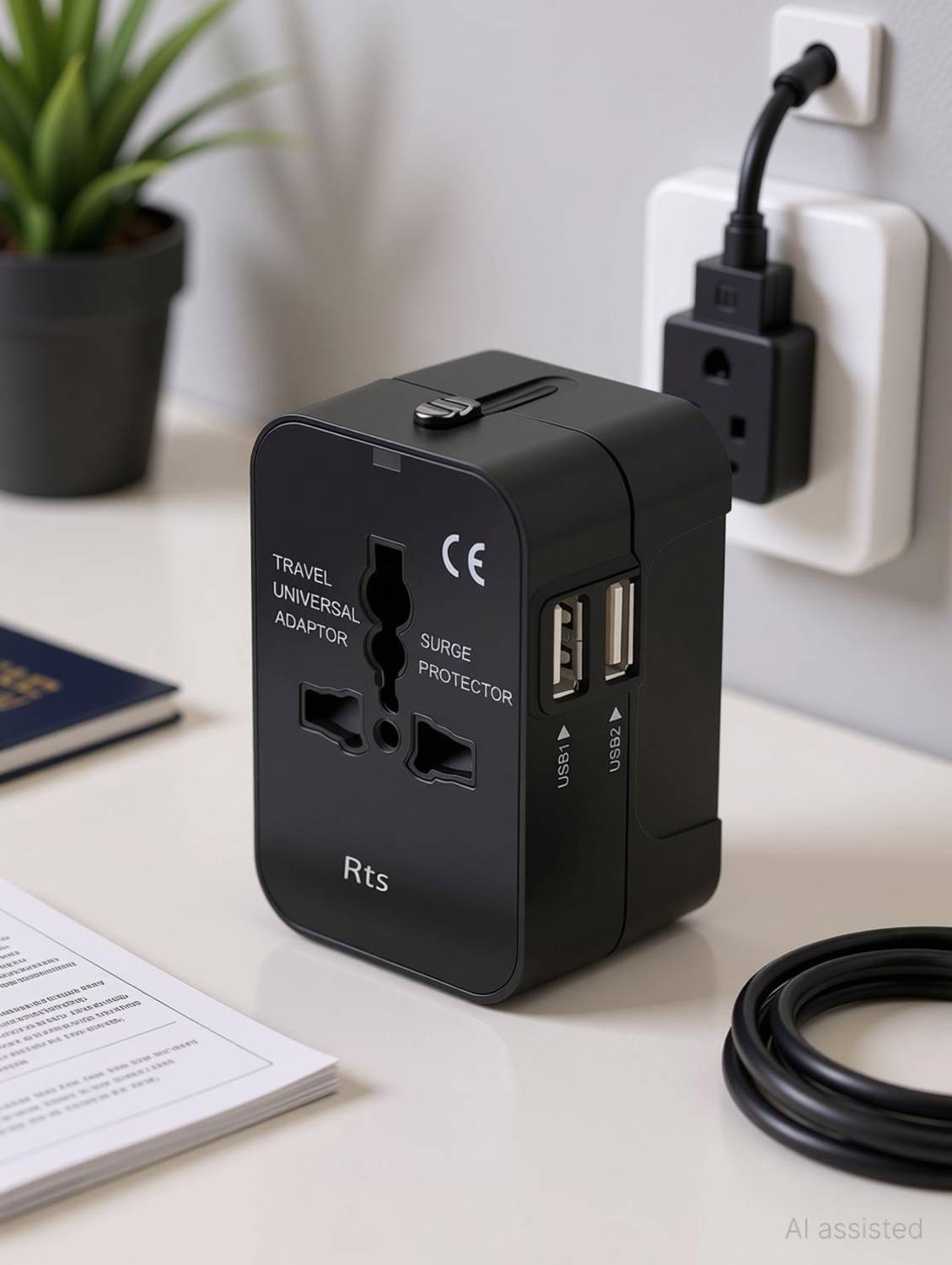 RTS International Worldwide Adapter Universal Travel Adapter,International All in One Worldwide Travel Adapter Power Plug