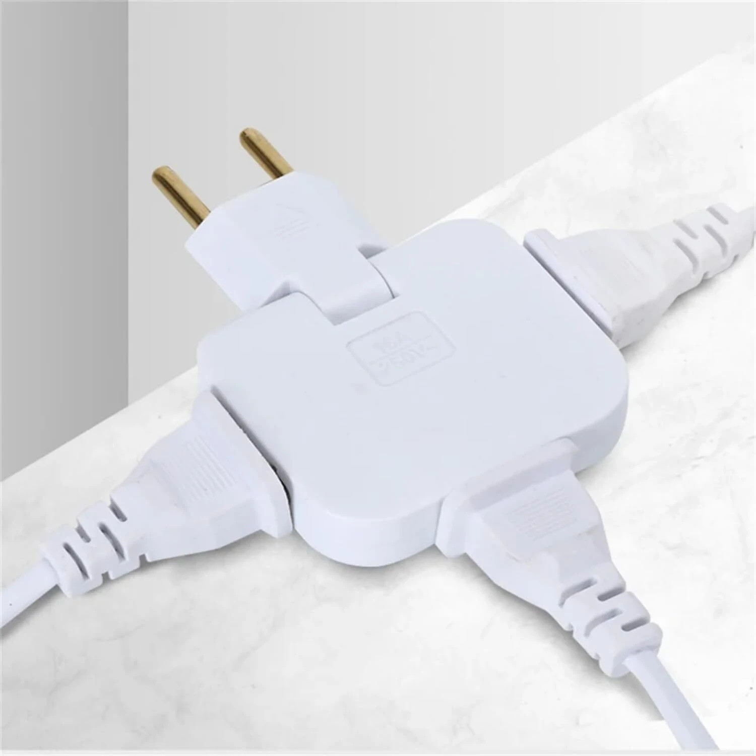 Image of WARRIO 3 in 1 Rotatable 180 Degree Extension Plug with Foldable Multi Plug Wireless Worldwide Adaptor